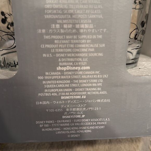 Disney Store Mickey Mouse Signature Glasses, Set of 4 brand new sealed - Picture 7 of 7